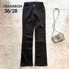 【CIMARRON】シマロン セミフレアパンツ ブラック 黒 丈長め 高身長