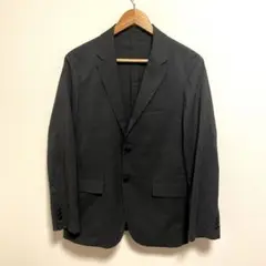 UNIQLO 感動ジャケット　ウールライク　ダークグレー　S スリムフィット