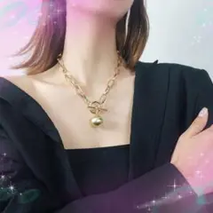 g35【最安値】☆大ヒット商品☆ゴールド 円形 ネックレス 男女兼用