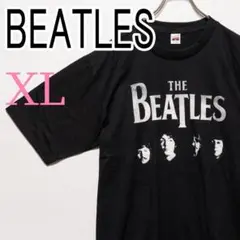 【新品】 ビートルズ メンバー 顔 半袖Tシャツ XL 黒 ロック