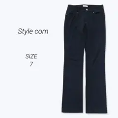 a91▶スタイルコム　ズボン　ストレッチパンツ【7】カジュアル　ブラック　通勤