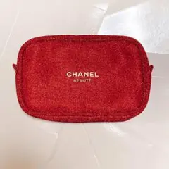 シャネル クリスマス限定 ノベルティ ポーチ レッド 箱なし正規品