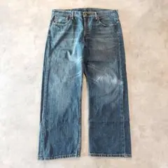 リーバイス569 Levis W36 ブルーデニム 青 ヒゲ 古着 15573
