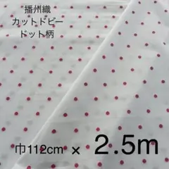 播州織　カットドビー　ドット柄　2.5ｍ