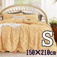 新品❤️ 掛け布団 キャメル シングル 春夏秋 洗濯機OK 軽量 おしゃれ 柄 綿
