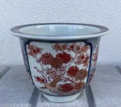 極上 江戸期 古伊万里 細密彩色染錦 六角型 盆栽鉢 植木鉢 極上 江戸期 古伊万里 細密彩色染錦 六角型 盆栽鉢 植木鉢