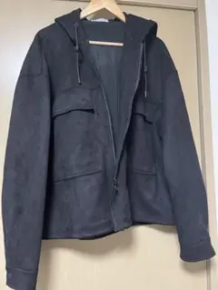 ZARA メンズ　ベロア生地パーカー
