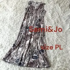 D♦︎サミアンドジョー　ペイズリー柄ジャージーノースリーブワンピース　ロング　L