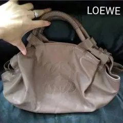 LOEWE☆ナッパアイレ ハンドバッグ ブラウン