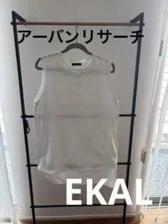 EKAL ノースリーブ ホワイト Tシャツ