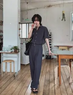 【2PLAN】ラスリングミニマルセットアップ チャコール 韓国