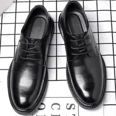 ビジネスシューズ『ブラック 26cm』メンズ革靴 防水 通気性 滑り止め 正装靴
