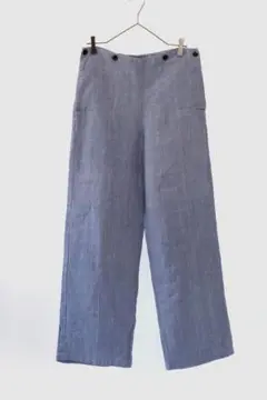 【デッド品をワンウォッシュ】フランス軍　セーラーリネンパンツ 5864cd30dcb2bc75c1f6003fc8a7bf