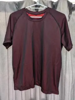 ダークレッド メッシュ Tシャツ
