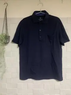 JOSEPH ABBOUD ネイビー ポロシャツ 半袖 ポケット付き