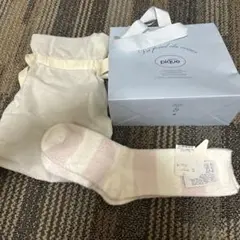 gelato pique フリースソックス ホワイト/ピンク