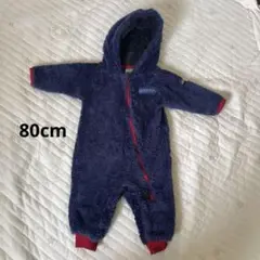 OUTDOOR フリースロンパース ネイビー 80cm
