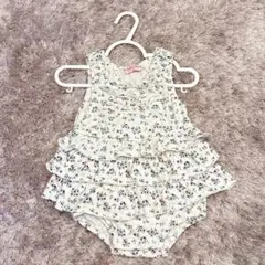 花柄 フリルロンパース 80cm