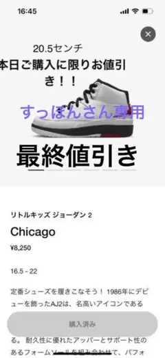 最安値20.5㎝NikePSAirJordan2OG