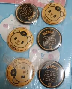 ジャイアンツ　エニマイくじ　E賞　缶バッジ 3点セット　オカモン　岡本和真