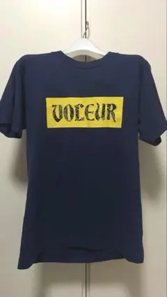 VOLEUR プリント 半袖Tシャツ ネイビー