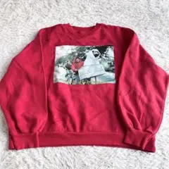 Bershka　ベルシュカ　E.T　プリント　スウェット　レッド　S