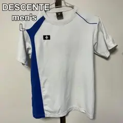 DESCENTE デサント　メンズ半袖　Tシャツ　スポーツ　バレーボール　白青L