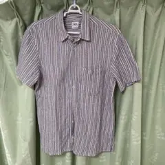 ZARA ストライプ 半袖シャツ M