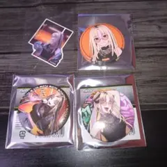 ホロライブ　FLOWGLOW　虎金妃笑虎　缶バッジ　ステッカー　セット