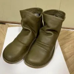 az0710　yosuke ショートブーツ　本革　カーキ　M23.5㎝