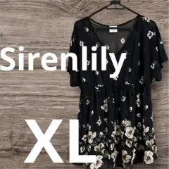 匿名配送✨Sirenlily 花柄 Vネック チュニック XL