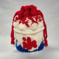 イチゴかき氷巾着　ハンドメイド