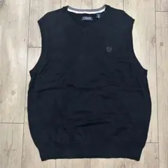 CHAPS チャップス ニットベスト BLACK ブラック 黒 XL