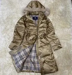 【極美品】 BURBERRY LONDON ダウンコート ノバチェック フード付