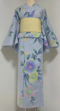 【No.116】グラデーション注染め花柄の浴衣　新品未使用