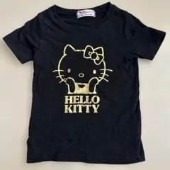 【値下げ】HELLO KITTY ゴールドプリント Tシャツ 半袖　95