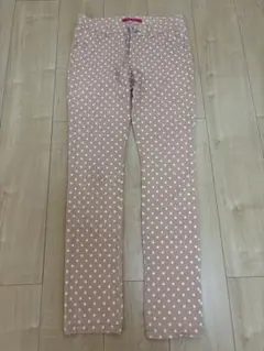 Pinky Girls ドット柄 スキニーパンツ