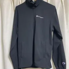 Champion ブラック ジップアップジャージ