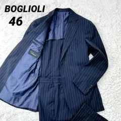 BOGLIOLI ボリオリ スーツ セットアップ ストライプ ネイビー M 46
