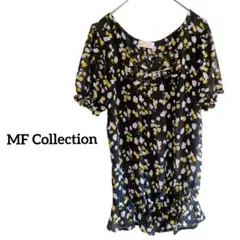 MF Collection 半袖シャツ チュニック リボン ビース シアー