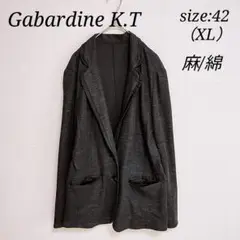 ⭐️極美品⭐️ギャバジンK.T ジャケット リネン 大きいサイズ XL グレー