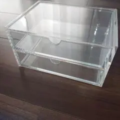 透明アクリル2段小物収納ボックス