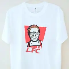 【新品美品】リバプール クロップ監督 KFC風Tシャツ 白 メンズLサイズ