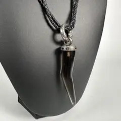 925 ボッテガヴェネタ 角 ツノ イントレチャート ネックレス ペンダント