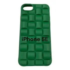 グリーン シリコン iPhoneSEケース◆中古品◆第二