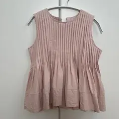 BASEMENT online ピンク ノースリーブチュニック