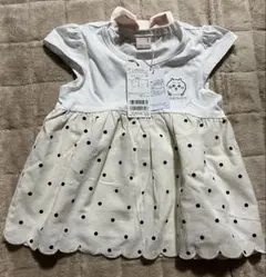 petit mainちいかわ　ホワイトドットワンピース 100cm