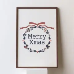 A4アートポスター【クリスマスリース01】