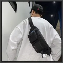 ボディバッグ☆メンズ 斜め掛け ショルダーバック 韓国 ウエストバッグ g