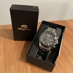 Regalo クロノグラフ ブラックダイヤル